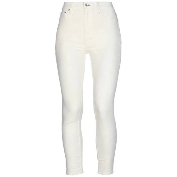 Rag & Bone High Rise Skinny Velvet Pants - Antique White - Picture 9 of 12
